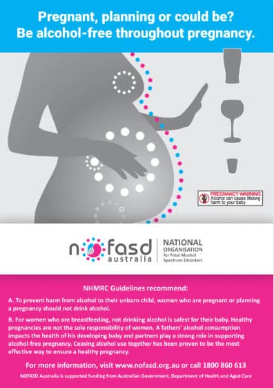 Alcohol free pregnancy poster