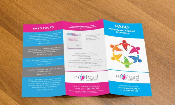 NOFASD Australia Brochure Mockup Outside Bss