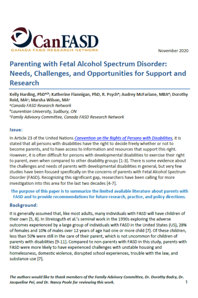 Parent With FASD